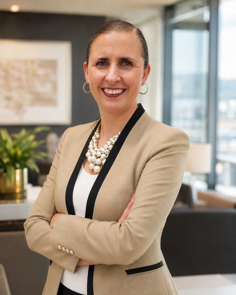 Ana Rosette, asesora inmobiliaria de Century 21 Gold Team, retratada en un interior residencial